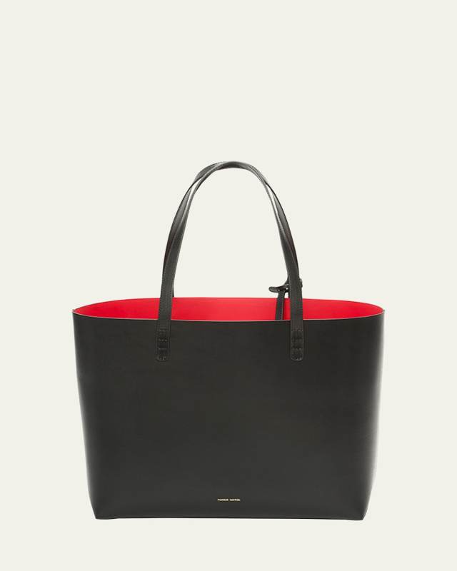 Large Vegetable-Tanned Leather Tote Bag